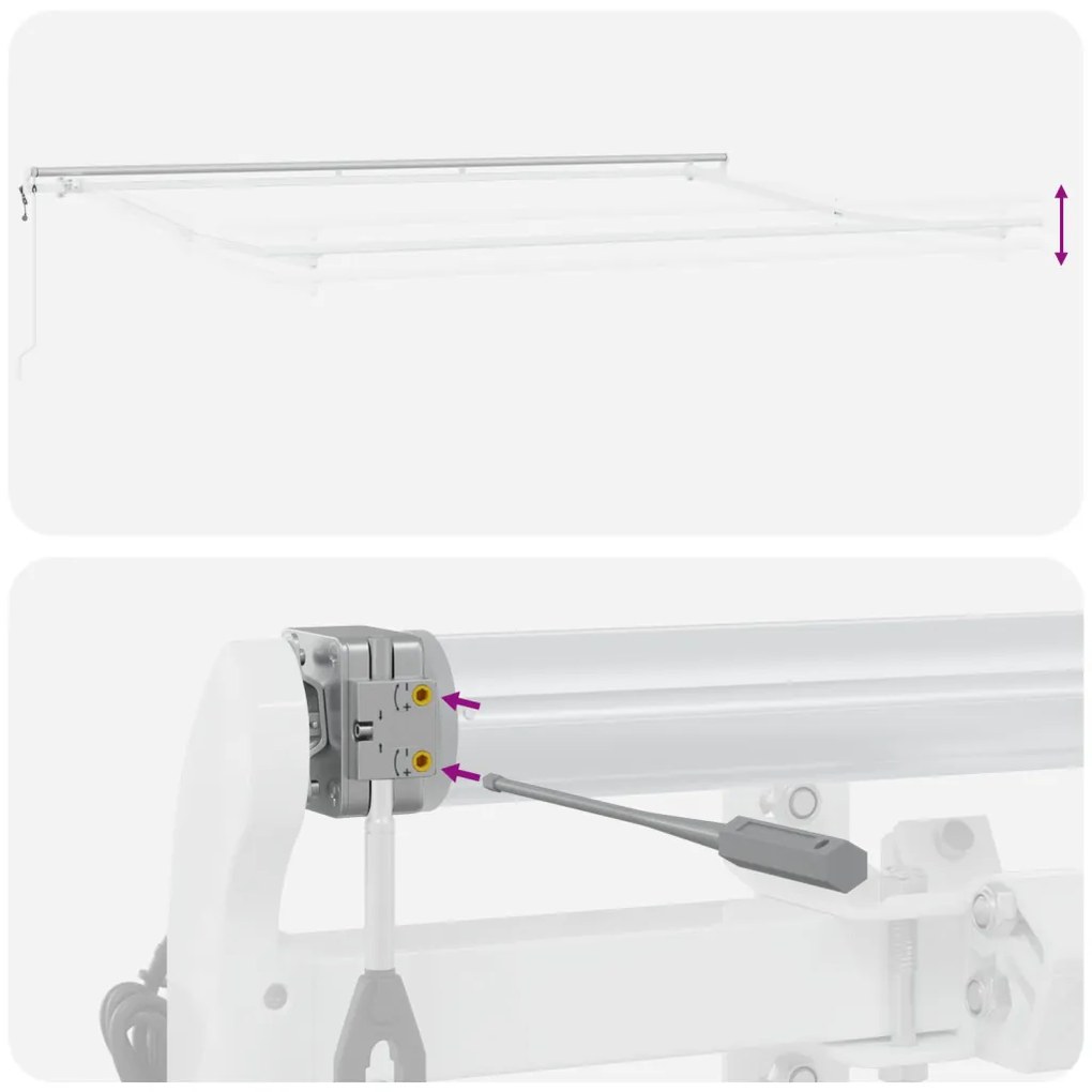 Automatikus behúzható napellenző Sárga és Narancs 500x300 cm