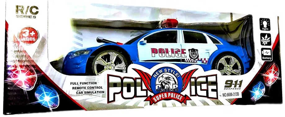 R/C Távirányítós Police Rendőr Autó Audi RS Rendőrautó 23 Cm