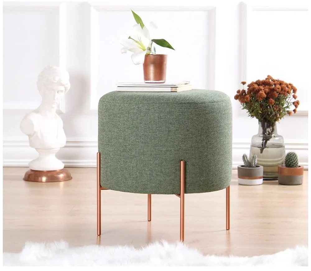 Világoszöld puff Copper – Artie