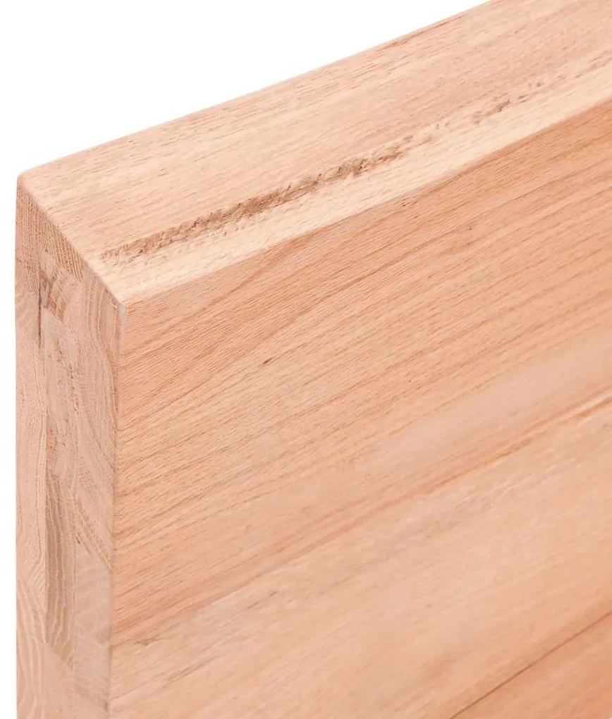 világosbarna kezelt tömör fa fürdőszobai pult 180x60x(2-6) cm