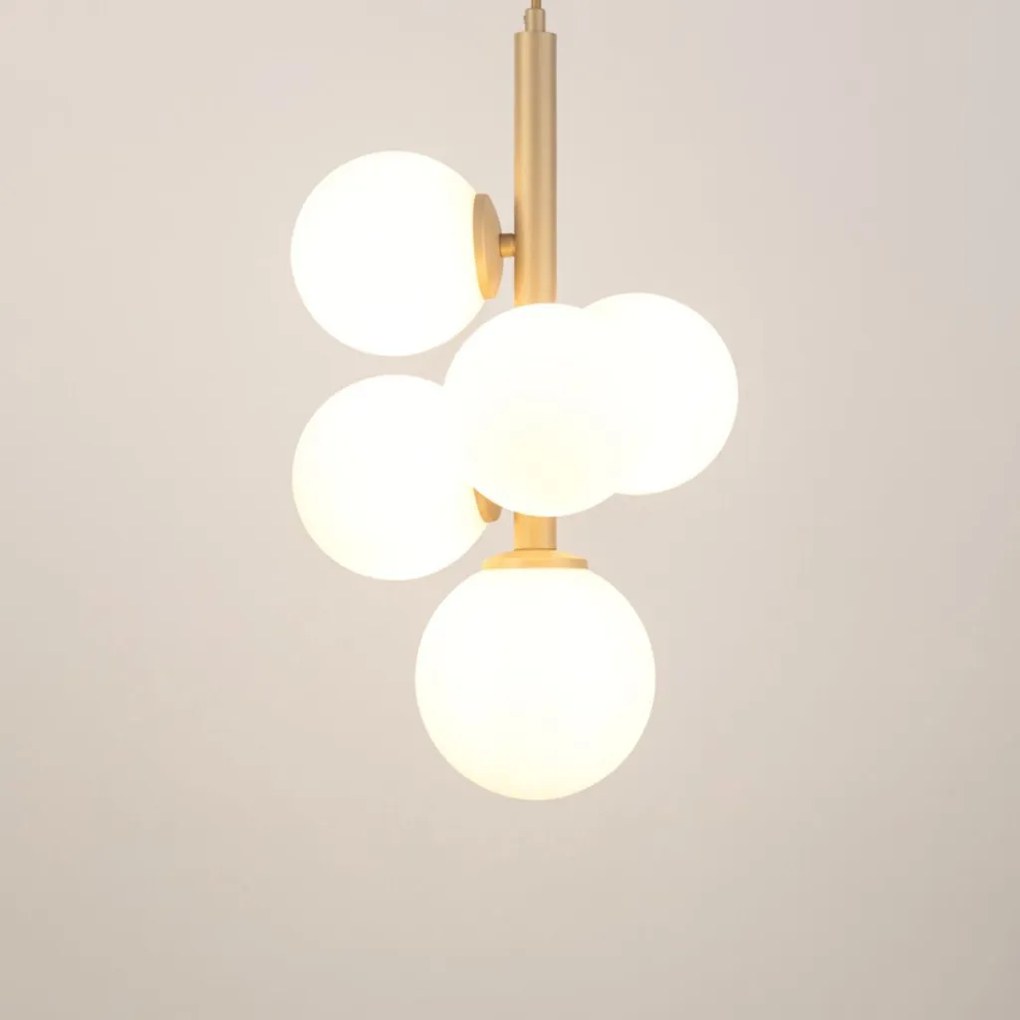 SIGMA LIGHTING 33607 PERLA Modern Függesztett Lámpa Fehér, Arany G9 IP20