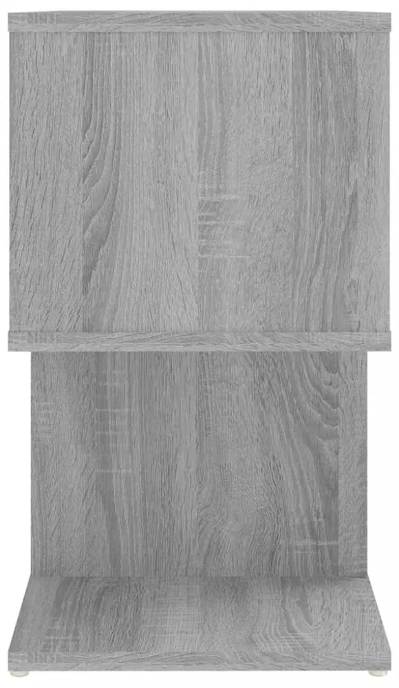 2 db szürke sonoma színű fa éjjeliszekrény 50 x 30 x 51,5 cm