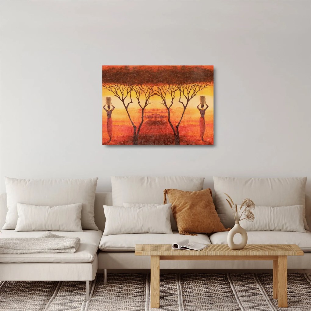 Üveg kép - afrikai szavanna (70x50 cm)