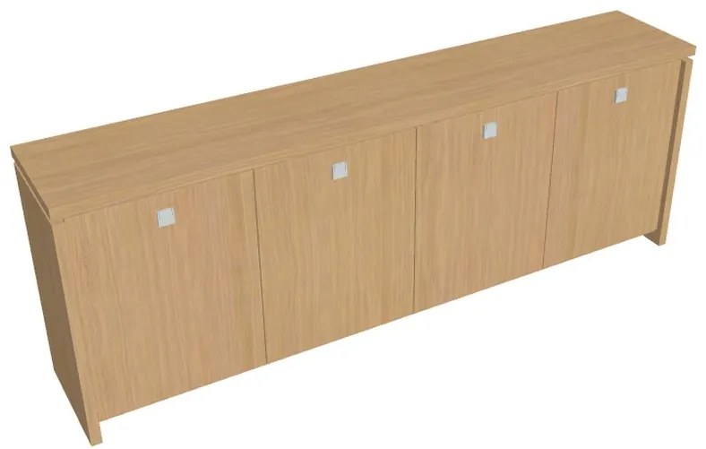 Verno alacsony szekrény 248 x 46 x 90 cm, világos tölgy