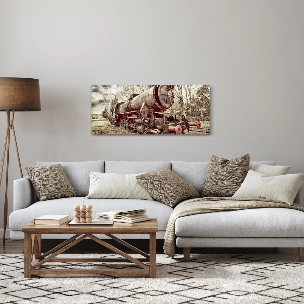 A mozdony történelmi képe (120x50 cm)