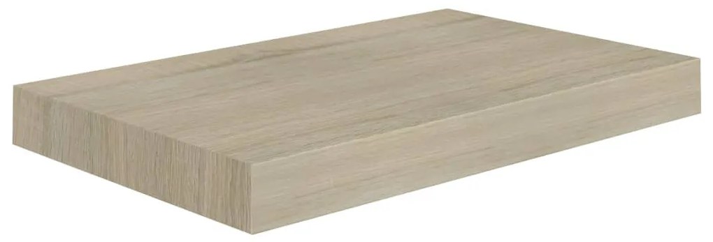 2 db tölgyszínű MDF lebegő fali polc 40 x 23 x 3,8 cm