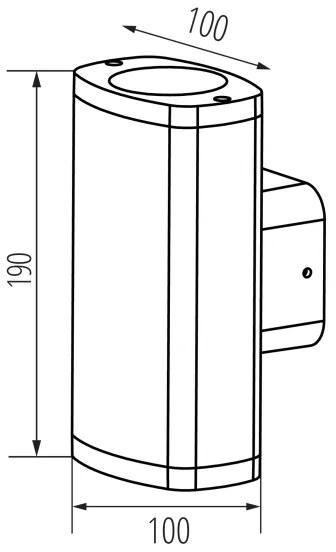 Kanlux 38882 - Kültéri fali lámpa ZEVI 2xGU10/10W/230V IP54 fekete