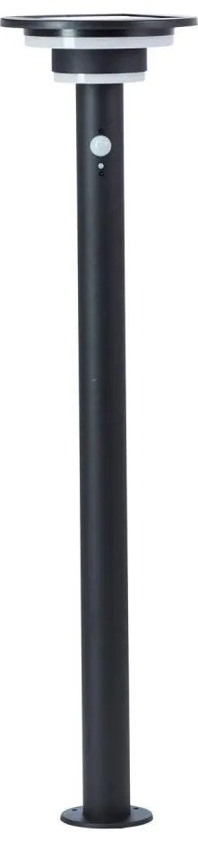 Brilliant - LED Napelemes lámpa érzékelővel GARVINA LED/3W/3,7V 85 cm IP44 fekete