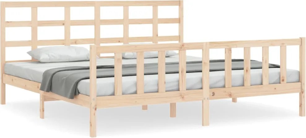 vidaXL tömör fenyőfa ágy matrac nélkül 160 x 200 cm