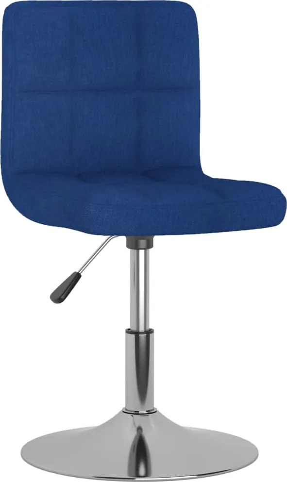 vidaXL kék szövet forgó bárszék
