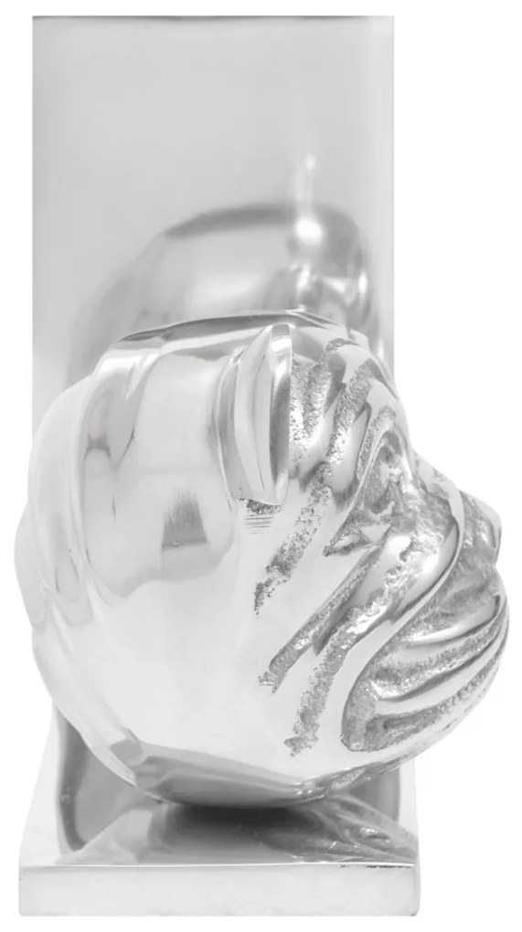 Könyvtámaszok 2 db Ezüst 8x12x16,5 cm Alumínium Kutyás