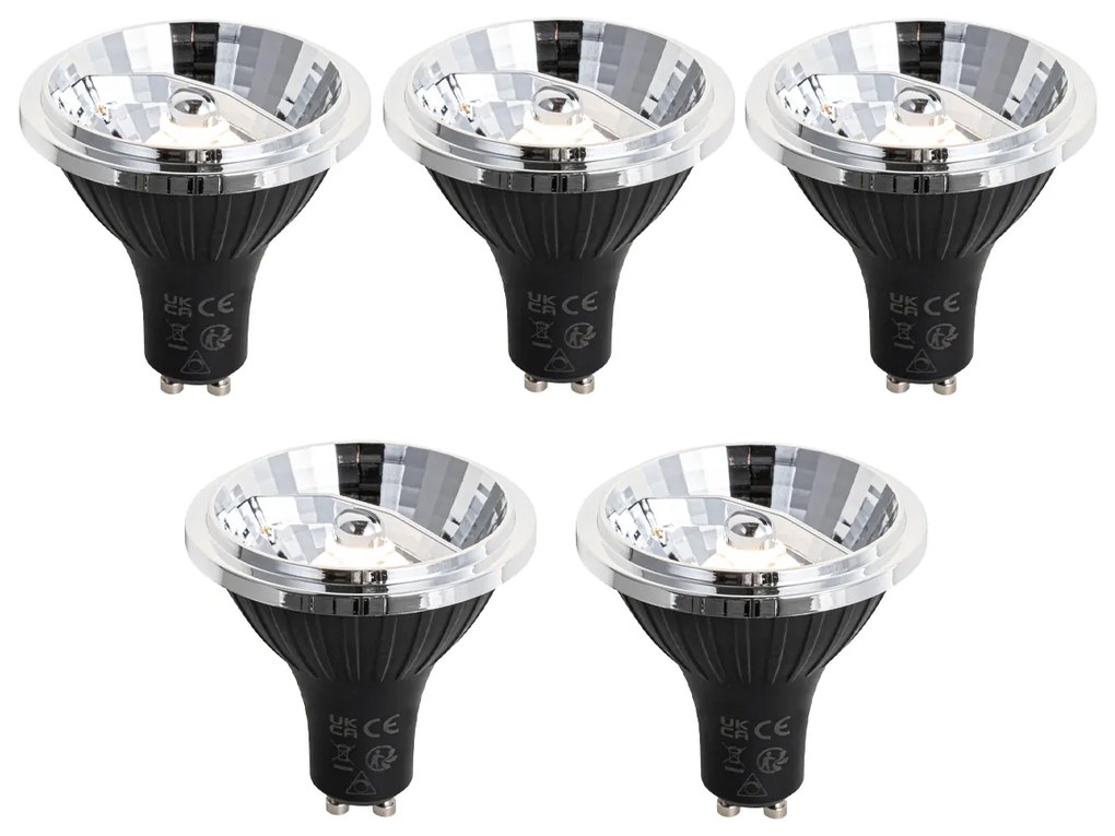 5 darabos GU10 szabályozható LED izzó szett 70mm 6.5W 600 lm 2700K