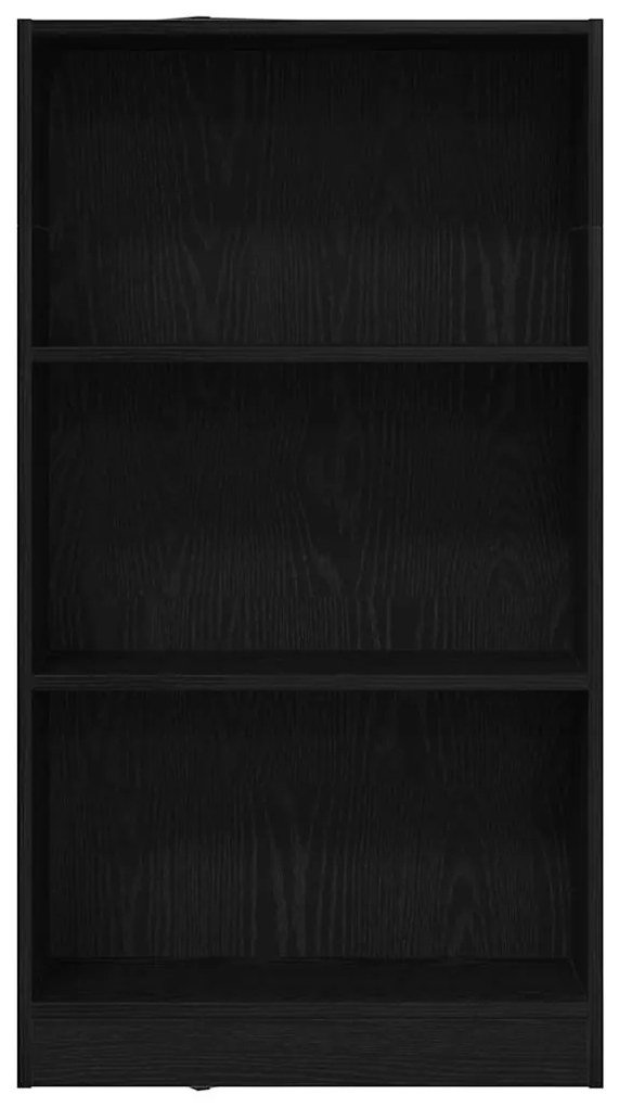 fekete tölgy szerelt fa könyvespolc 60x24x109 cm