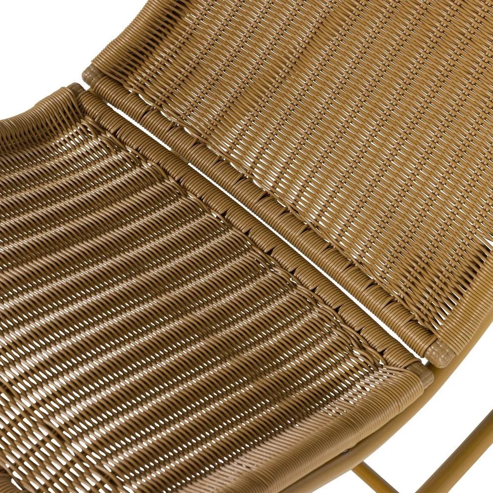 Okkersárga műrattan kerti fotel Tom – WOOOD