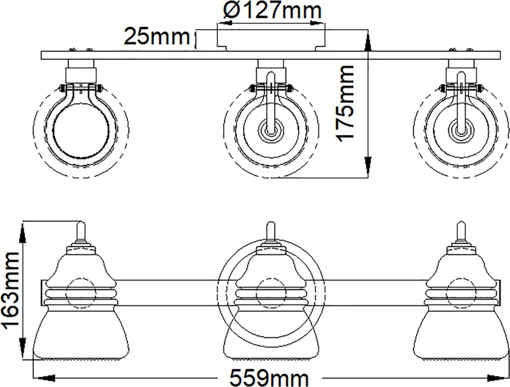 Kichler klasszikus tükör világítás talland króm elskltalland3pcbath IP44