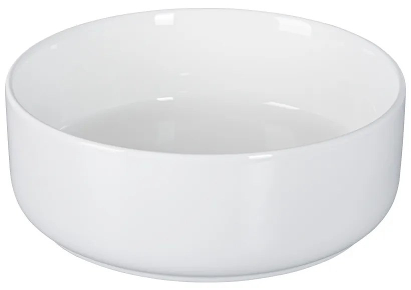 EROS SIMPLE 8 - PULTRA ültethető - Top Counter - porcelán mosdó - MATT FEHÉR - 36 x 36 x 13 cm