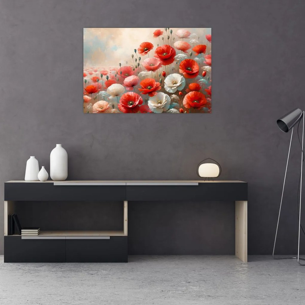 Kép - Pipacsok festménye (90x60 cm)