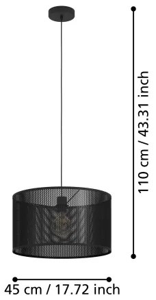 Eglo 43795 - Csillár zsinóron MANBY 1xE27/40W/230V