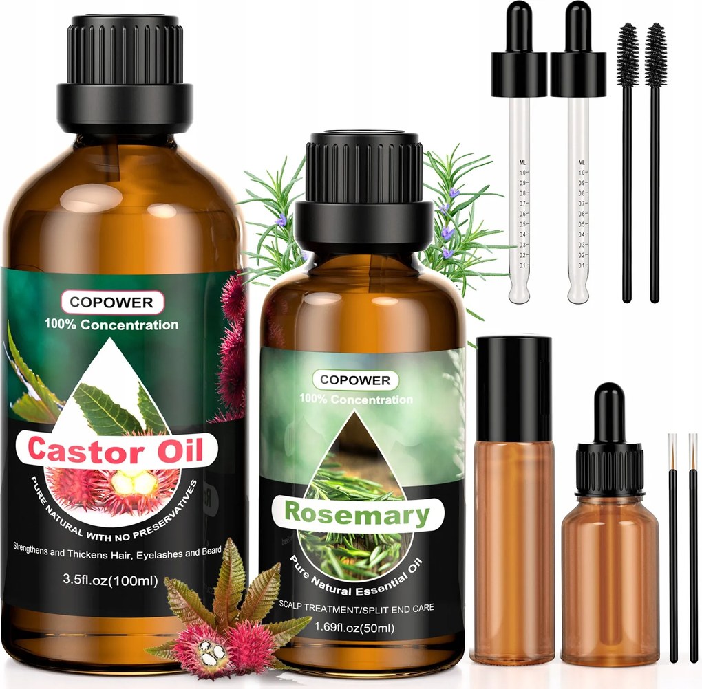 Illóolajok Diffúzorokhoz Rozmaring Aromaterápia Ricinus 50+100ML