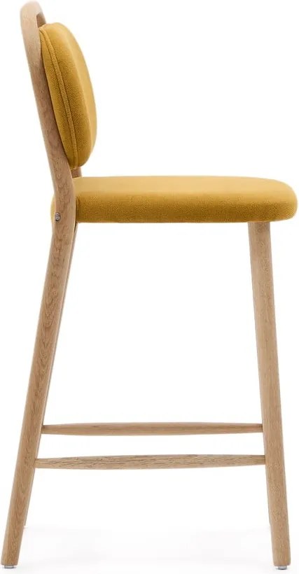 Mustársárga bárszék (ülésmagasság 66 cm) Helda – Kave Home