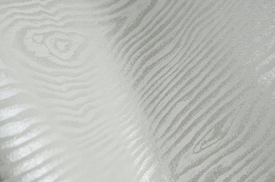 Tapéta Flizelin Fehér Gyöngyház Fa Utánzat