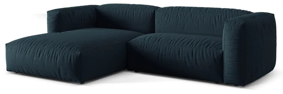 Sötétkék moduláris sarokkanapé (bal oldali) Martina – Micadoni Home