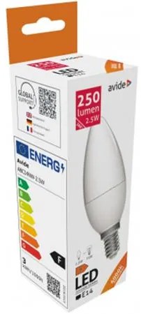 LED izzó, E14, gyertya, 2,5W, 250lm, 4000K, AVIDE (AVLED027)
