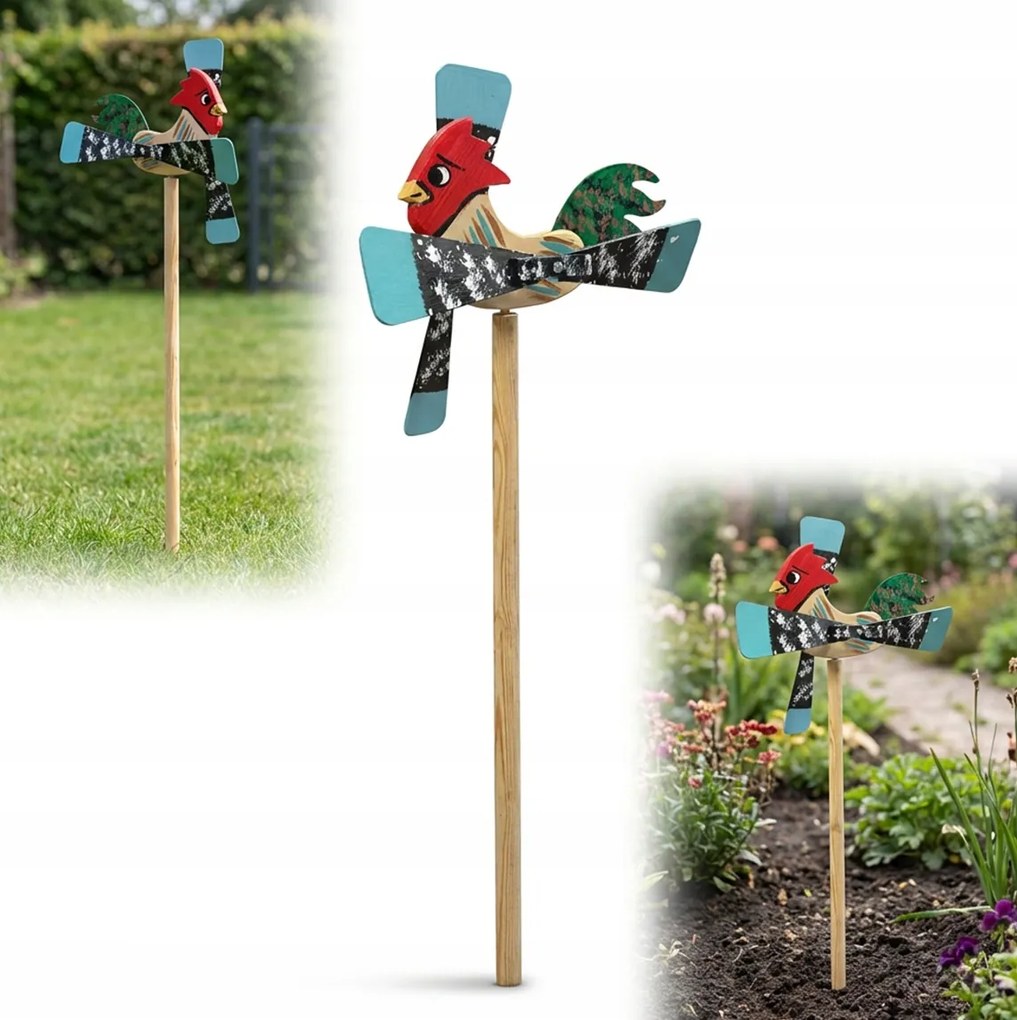 Fa szélmalom Madár félelem kerti vakondriasztó Kakas kék