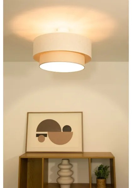 Felületre szerelhető NATIA csillár, 1xE27/60W/230V, átm. 45 cm, krémszínű