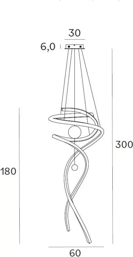 Függeszték Króm RITZ MAXLIGHT P0482D