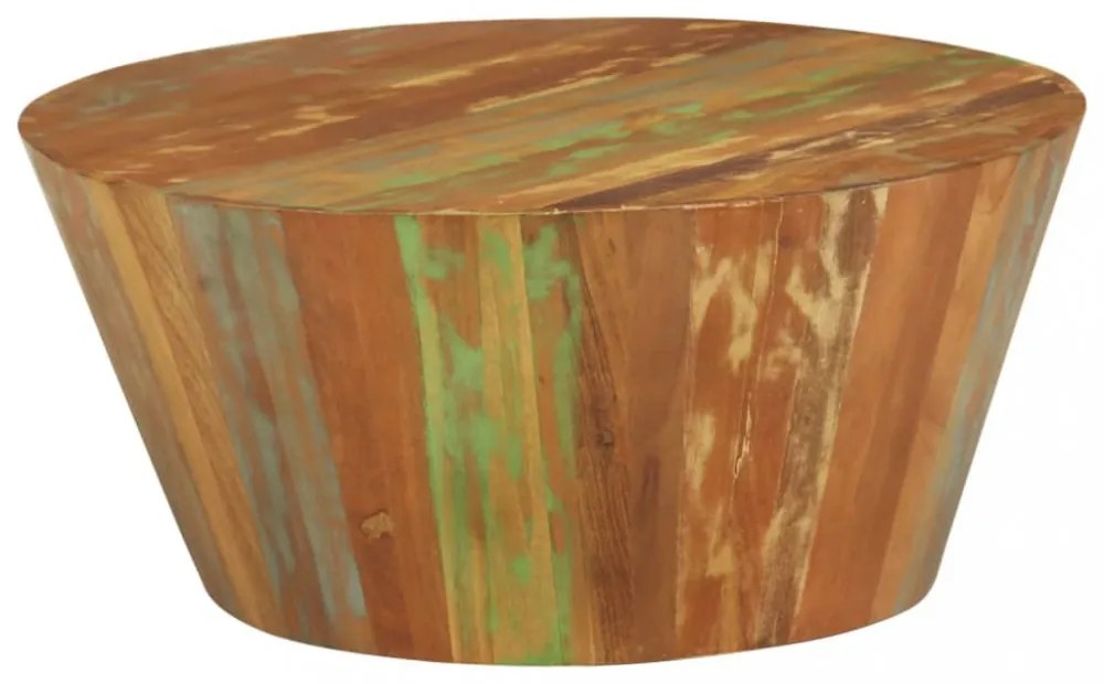 tömör újrahasznosított fa dohányzóasztal Ø65 x 31 cm