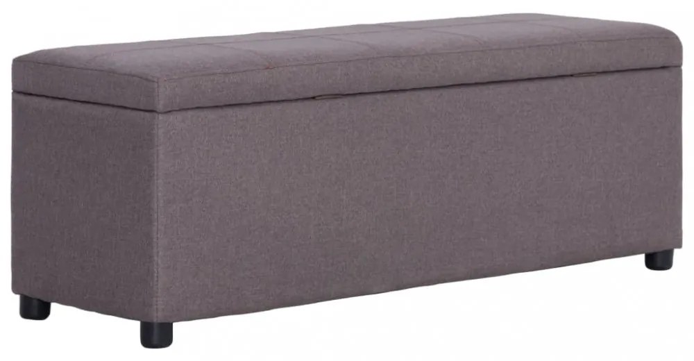 szürkésbarna poliészter pad tárolórekesszel 116 cm