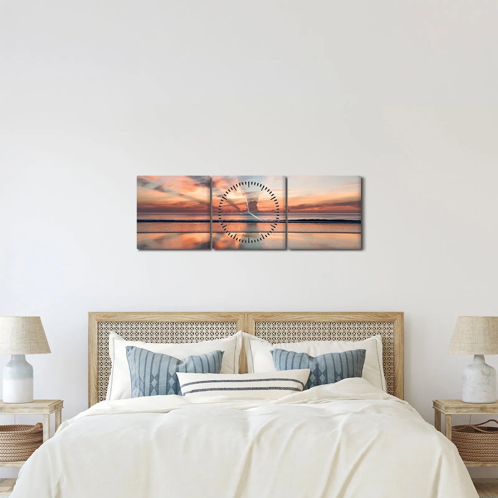 Nap sugarak képe Dayton Beach felett (órával) (90x30 cm)