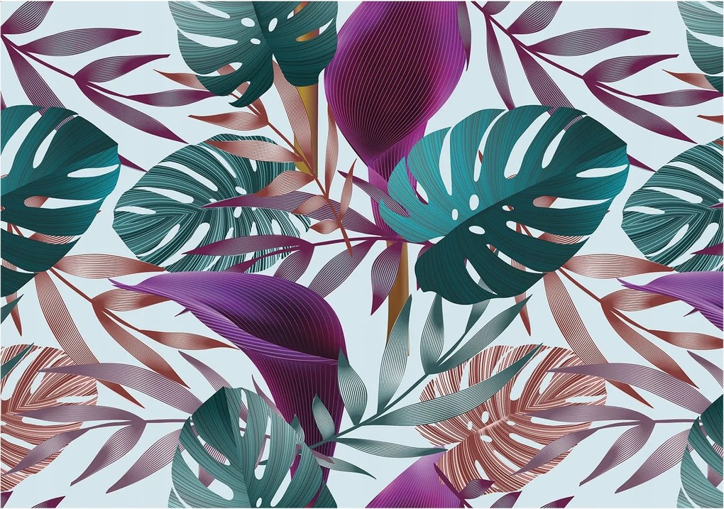 Fotótapéta Flizelina Dekoratív az irodába Trópusi kompozíció 208x146