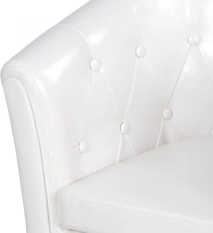 MIADOMODO Fotel készlet Chesterfield 58 x 71 x 70 cm fehér