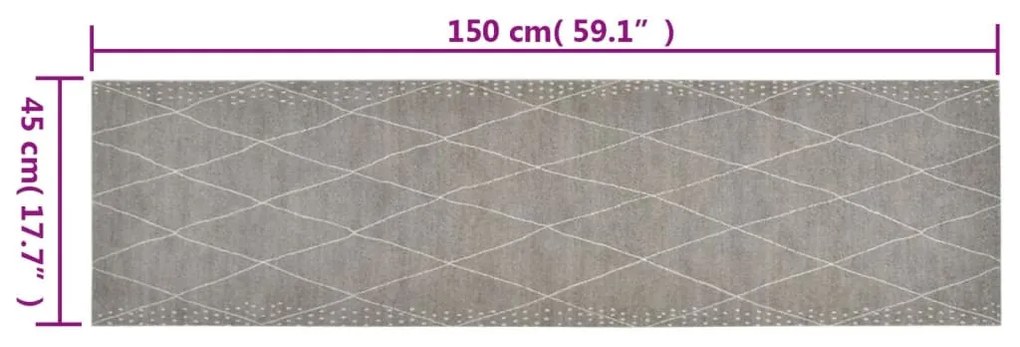 mosható rombuszmintás bársony konyhaszőnyeg 45x150 cm