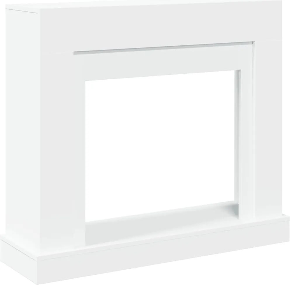 vidaXL fehér szerelt fa kandallóburkolat 100 x 30 x 87,5 cm