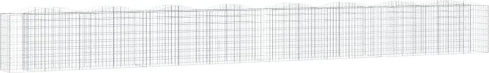 vidaXL íves horganyzott vas gabion magaságyás 800 x 50 x 100 cm