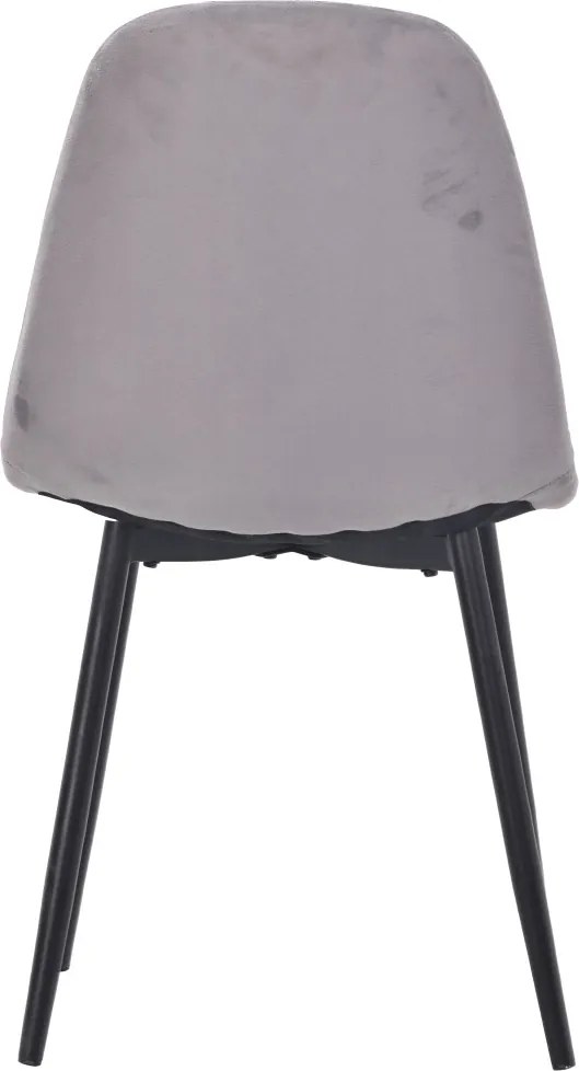 Modern étkezőszék szürke színben, bársony kárpittal DC-4469