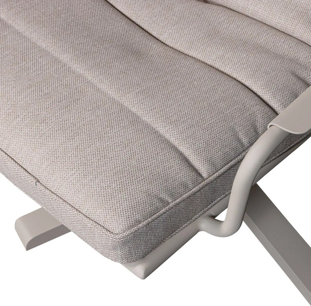 Világosszürke fém kerti fotel Coosa – Exotan