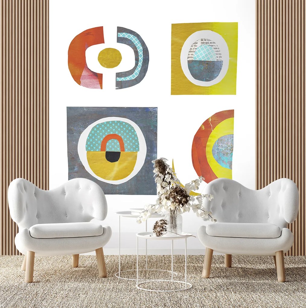 Gario Fotótapéta Színes körminták absztrakt - Andrea Haase Anyag: Vlies, Méret: 300 x 300 cm