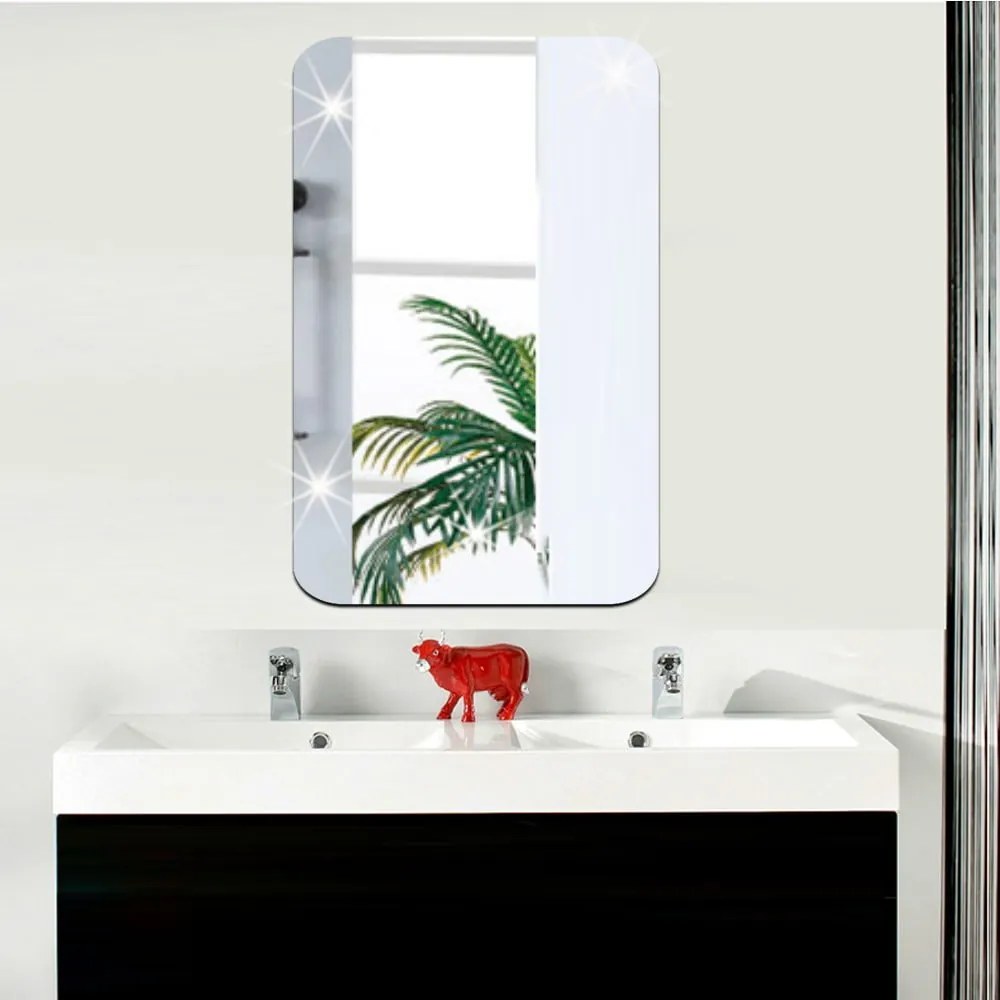Rectangle tükör hatású öntapadós matrica, 42 x 27 cm - Ambiance