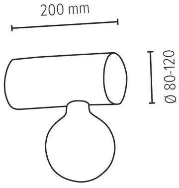 Spot-Light 6994157 - TRABO fali lámpa 1xE27/25W/230V