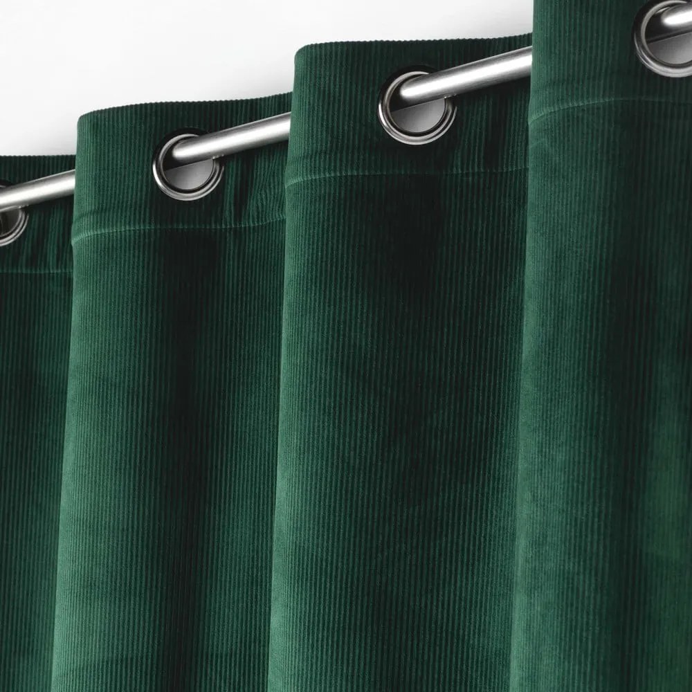 Zöld kordbársony függöny 140x260 cm Casual – douceur d'intérieur