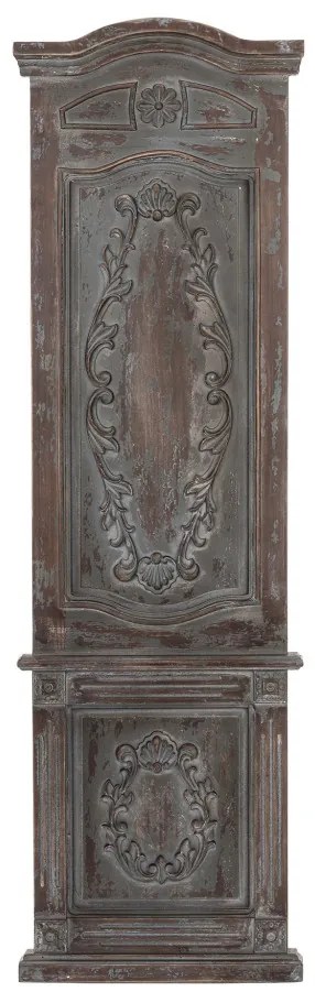 Casa Roma Siena nagyméretű sötétbarna vintage fa ajtó mintájú faldekoráció 137x41x4,5cm