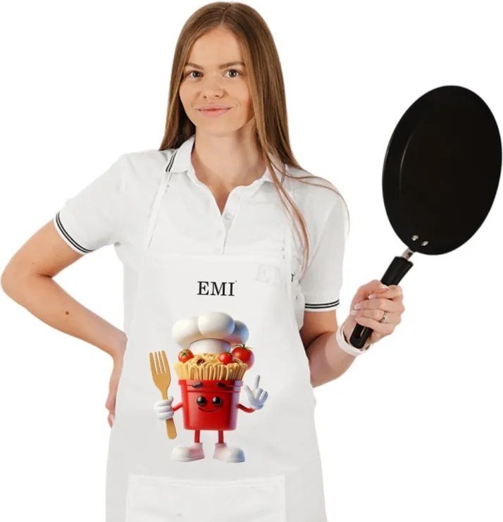 EMI Pasta konyhai kötény, Fehér