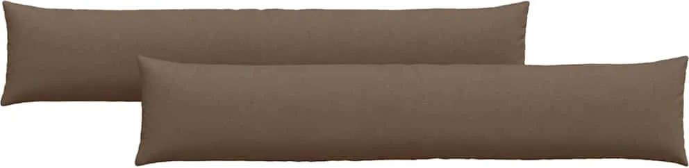 vidaXL Kanapé párnák 2 pcs Barna 200 x 40 cm szövet