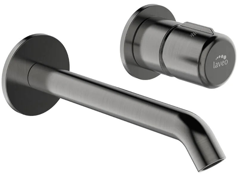 Laveo Pretto, fal alatti mosdócsap + BOX szerelőrendszer, grafit, LAV-BAO_922P