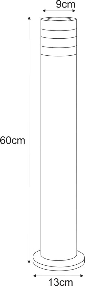 KAJA K-8206 SOLIN Modern Kültéri Állólámpa Fekete E27 IP44