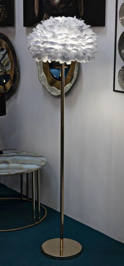 Állólámpa toll vékony szürke ø 43x170cm